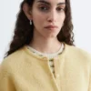 Strikket cardigan i alpakablanding Strikket cardigan i alpakablanding
