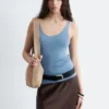 Strikket tank-top med rund hals Strikket tank-top med rund hals