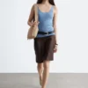 Strikket tank-top med rund hals Strikket tank-top med rund hals
