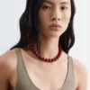 Strikket tank-top med rund hals Strikket tank-top med rund hals