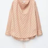 Stripet bluse med krage Stripet bluse med krage