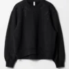 Sweatshirt med broderi av rhinestones Sweatshirt med broderi av rhinestones