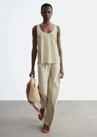 Tank-top med rund hals