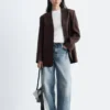 Tapered Linen Blazer