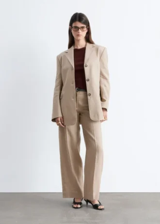 Tapered Linen Blazer