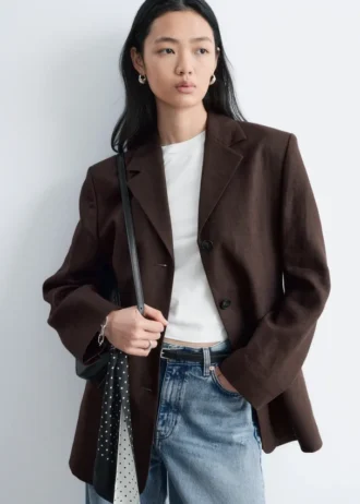 Tapered Linen Blazer