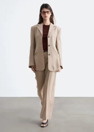 Tapered Linen Blazer
