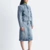 Tettsittende denimjakke med glidelås