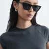 Tettsittende jersey-T-skjorte Tettsittende jersey-T-skjorte
