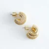 To-delte rhinestone-øredobber