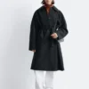 Trenchcoat i ull med belte Trenchcoat i ull med belte