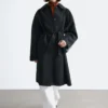 Trenchcoat i ull med belte Trenchcoat i ull med belte