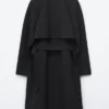 Trenchcoat i ull med belte Trenchcoat i ull med belte