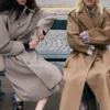 Trenchcoat med belte i ull Trenchcoat med belte i ull