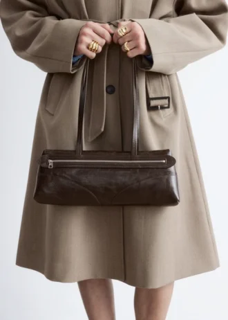 Trenchcoat med belte i ull