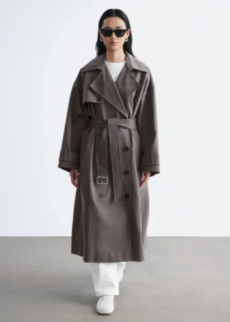 Trenchcoat med dobbeltspent