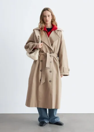 Trenchcoat med dobbeltspent