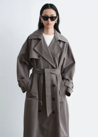 Trenchcoat med dobbeltspent