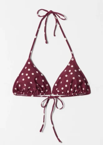 Triangel-bikini med halterneck