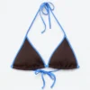 Triangel-bikini med kontrastkant
