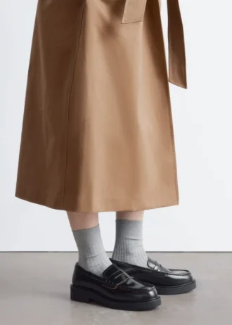 Tykke loafers i skinn