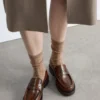 Tykke loafers i skinn