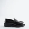 Tykke loafers i skinn