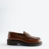 Tykke loafers i skinn