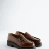 Tykke loafers i skinn