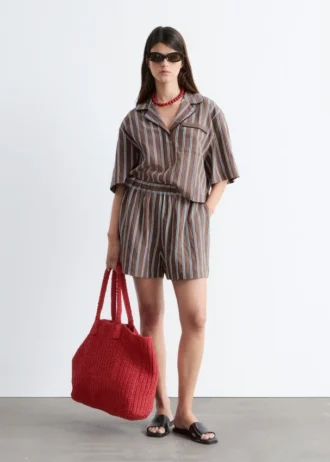 Voluminøse shorts i boxerstil